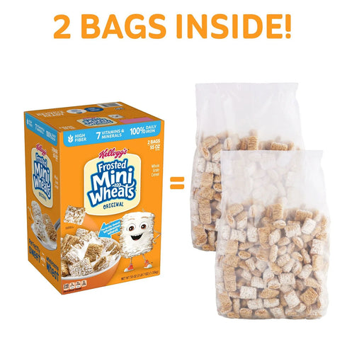 Kellogg's Frosted Mini-Wheats Breakfast Cereal, 55 oz